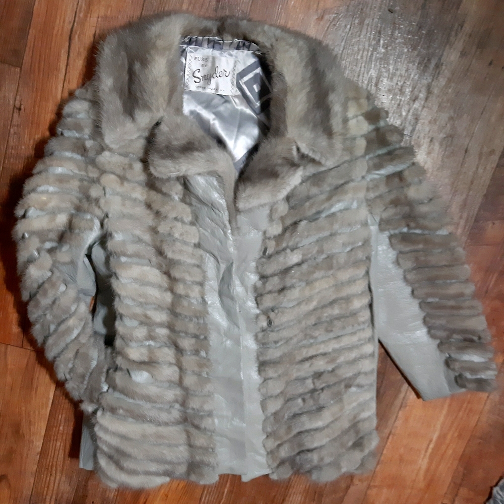 MINK! LEATHER! "Furs by Snyder" of New York M - L ☆